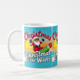 Caneca De Café Natal nos Papais noeis das Ondas