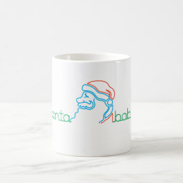 Caneca De Café Natal Papai Noel Bebê Batimento Cardíaco 11 oz