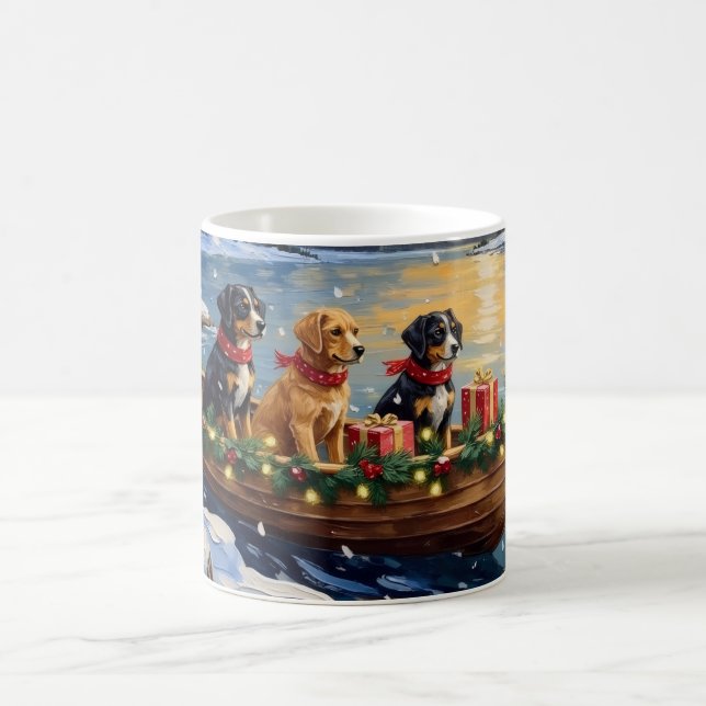 Caneca De Café Natal Papillon no Barco de Férias (Centro)