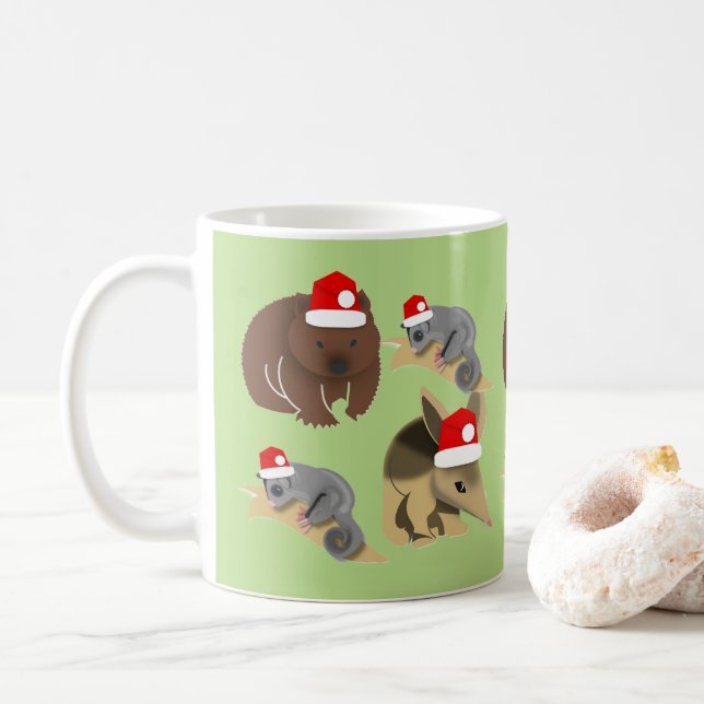 Caneca De Café Natal para bebês australianos (Com Donut)