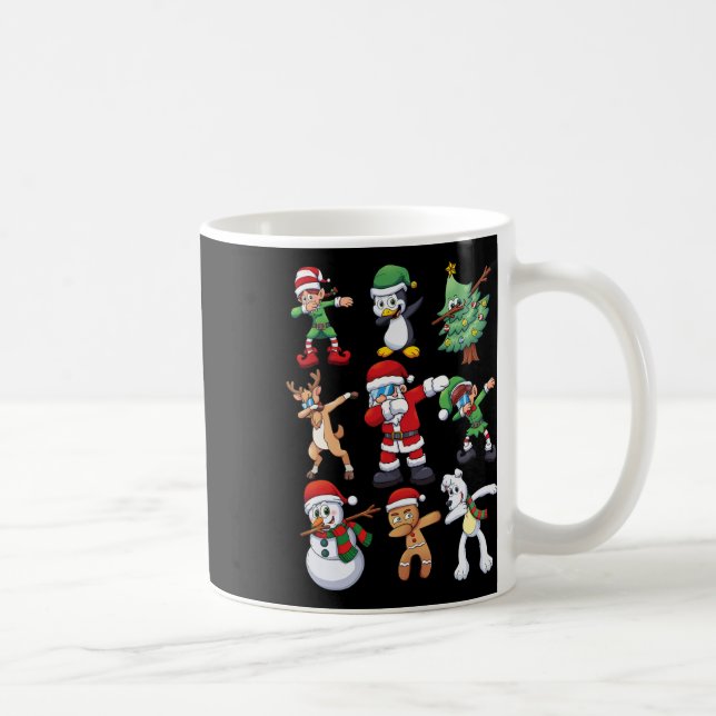 Caneca De Café Natal Para Crianças Dabbing Papais noeis Elves Xma (Direita)
