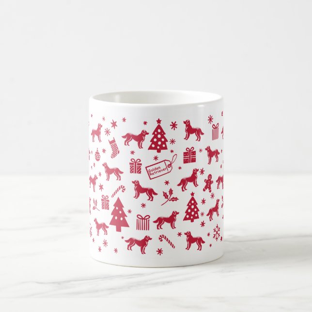 Caneca De Café Natal para ouro Retriever (Centro)