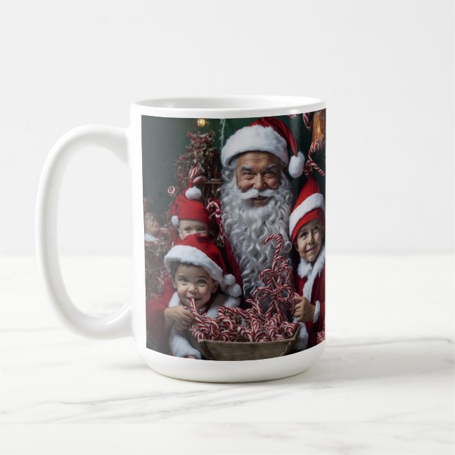 Caneca De Café Natal para Papais noeis e crianças (Esquerda)