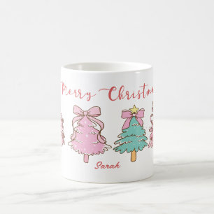 Caneca De Café Natal Personalizado com Estética Doce e Feminina D