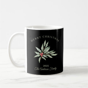 Caneca De Café Natal personalizado cranberry rico natureza elegan