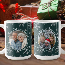 Caneca De Café Natal Personalizado dos Flocos de Neve do inverno