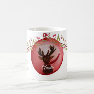 Caneca De Café Natal personalizado. Gift Mug de Ano Novo