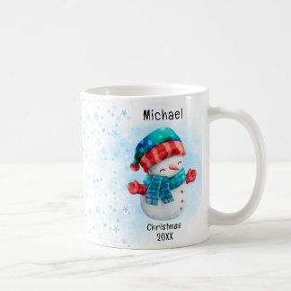 Caneca De Café Natal personalizado nome pinguim fofo
