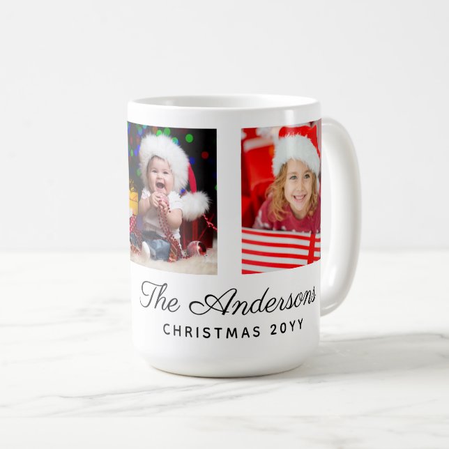 Caneca De Café Natal Personalizado Simples (Frente Esquerda)