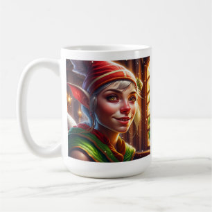 Caneca De Café Natal Personalizado Tia Elfo Fofo