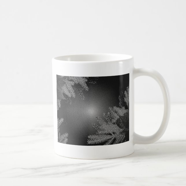 Caneca De Café Natal Poinsettia Black E Cinzas (Direita)