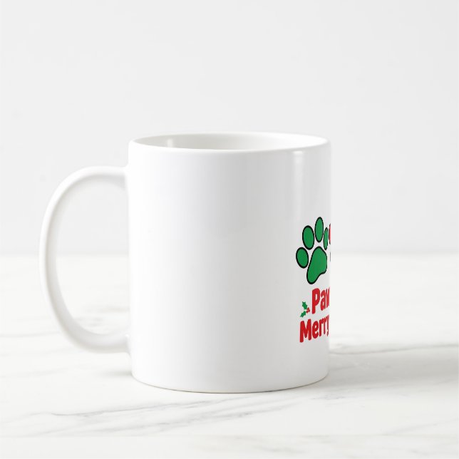 Caneca De Café Natal Positivamente Feliz (Esquerda)