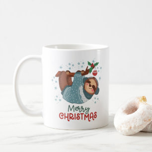 Caneca De Café Natal Preguiça Preguiçosa
