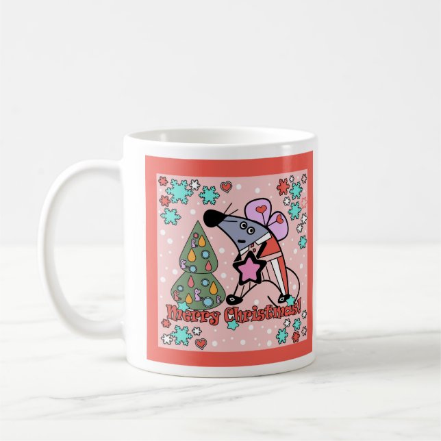 Caneca De Café Natal, rato (Esquerda)