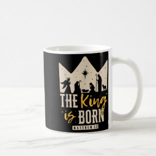 Caneca De Café Natal Religioso Retrô O Rei Nasceu Cristão