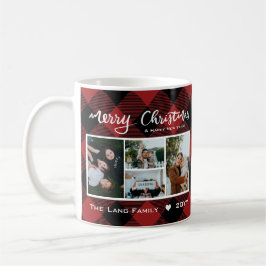 Caneca De Café Natal Rustic Red Black Buffalo - Xadrez