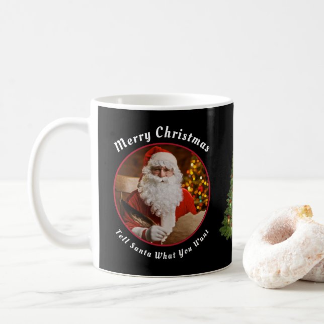 Caneca De Café Natal Santa Clause Árvore de Natal Personalizar (Com Donut)