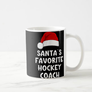 Caneca De Café Natal Santas Favoritas treinador de hóquei Engraça