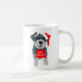 Caneca De Café Natal Schnauzer Cachorro Santa Hat Mug