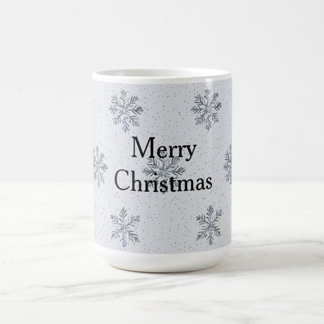 Caneca De Café Natal Silver Snowflakes (Centro)
