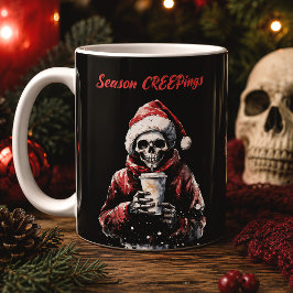 Caneca De Café Natal Sinistro Esqueleto de Natal