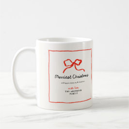 Caneca De Café Natal tradicional e elegante do arco vermelho