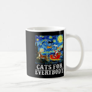 Caneca De Café Natal Trenó do Papai Noel Gatos Para Todos Estrela