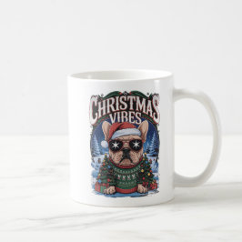 Caneca De Café "Natal Vibes French Bulldog Holiday Design"