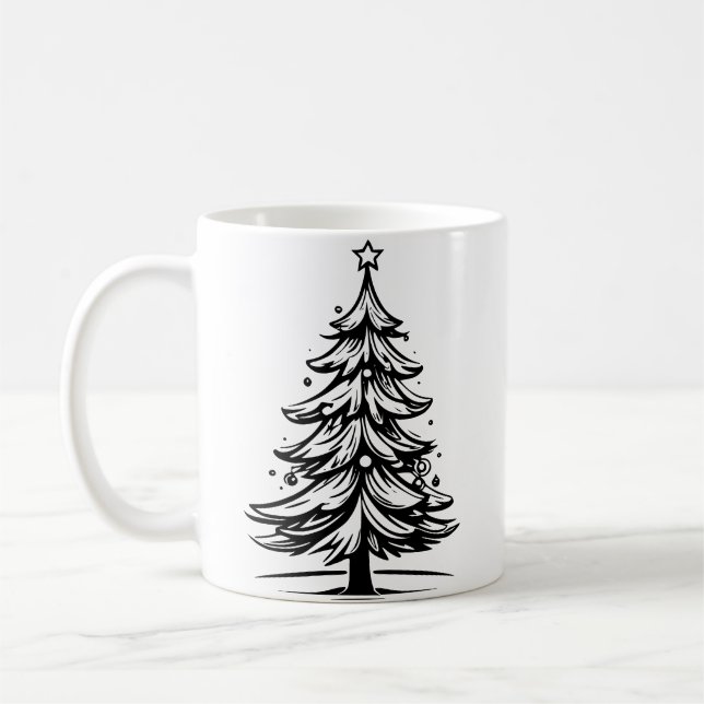 Caneca De Café natal vintage (Esquerda)