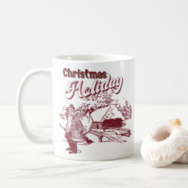 Caneca De Café Natal Vintage Feriado