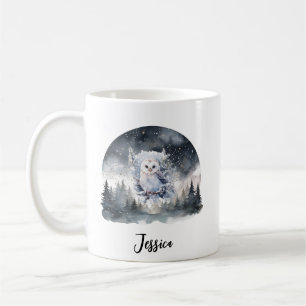 Caneca De Café Natal Winter Mountain Forest Adventure Art