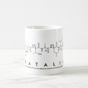 Caneca De Café Natalie peptide name mug