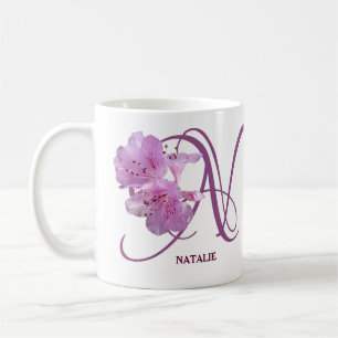 Caneca De Café Natalie rosa rosa-rosa personalizável flores boho