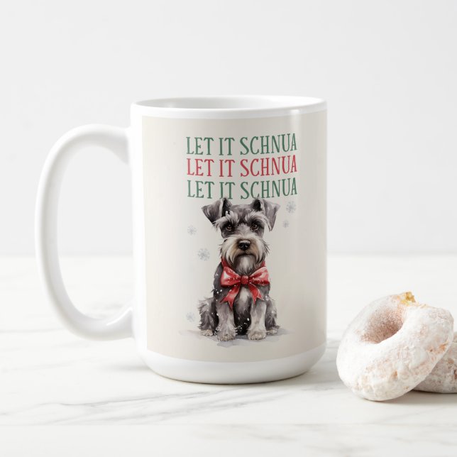 Caneca de café natalina com piada engraçada do Sch (Com Donut)