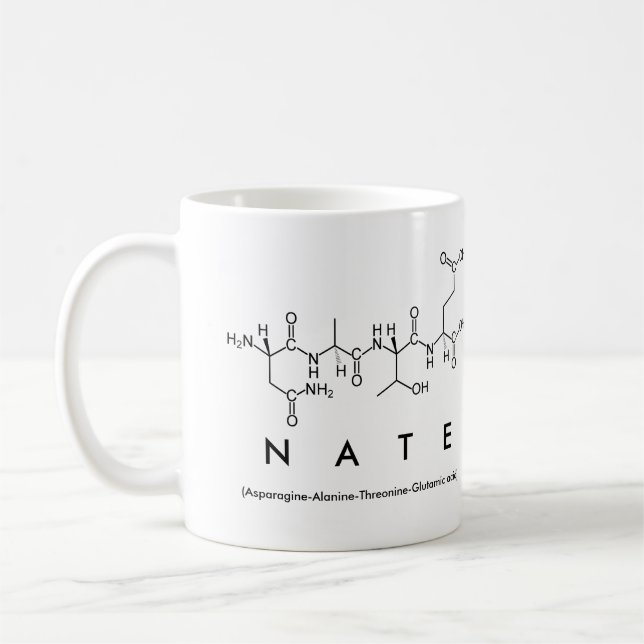Caneca De Café Nate peptide name mug (Esquerda)