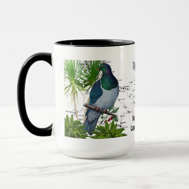 Caneca de café nativa do pássaro de Nova Zelândia (Esquerda)
