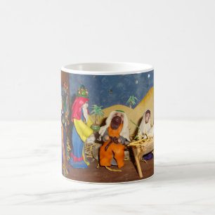 Caneca De Café natividade do Natal dos reis de Jesus Mary três d