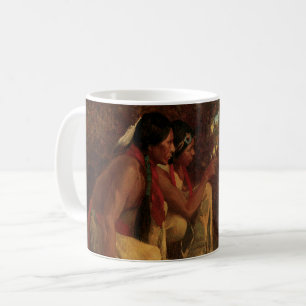 Caneca De Café Nativo americano vintage, Caça ao veado por Couse