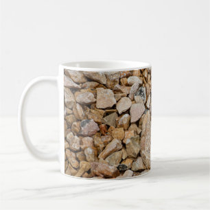 Caneca De Café Natural Earth Tone Gravel and Stone Texture