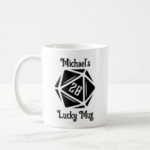 Caneca De Café Natural Personalizável 20 Sortudo