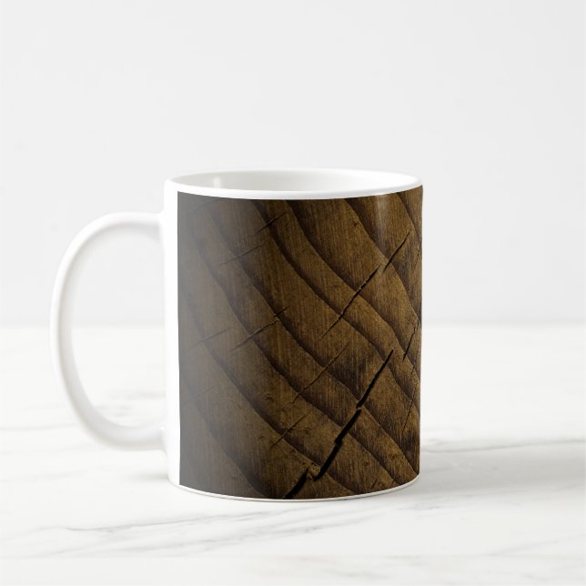 Caneca De Café  Natural Pine Wood Background. Raw Material. Organ (Esquerda)