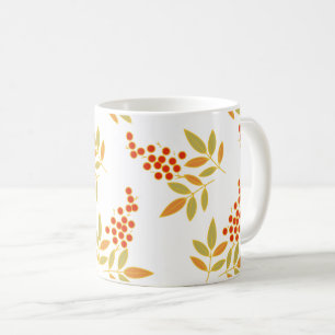 Caneca De Café Nature Red White Berries Orange Deixa Flor