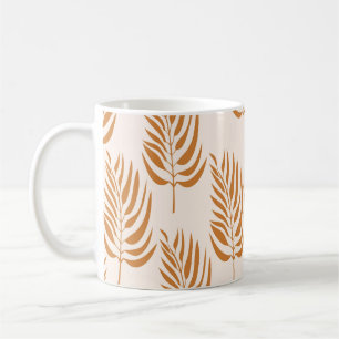 Caneca De Café Natureza abstrato, Padrão Mínimo Sem Olhos.