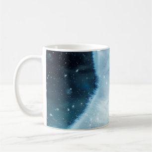Caneca De Café Natureza animal da arte da neve gatinho de gato
