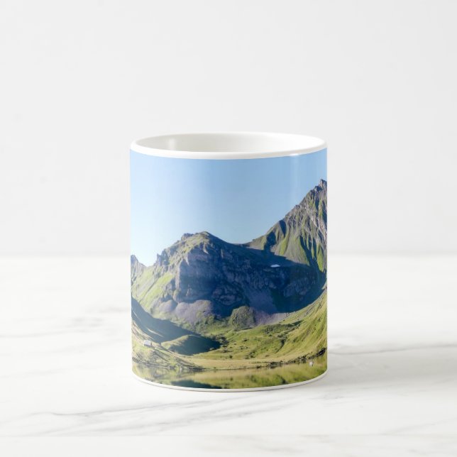 Caneca De Café Natureza Autumn Mountain Tree Water Scense (Centro)