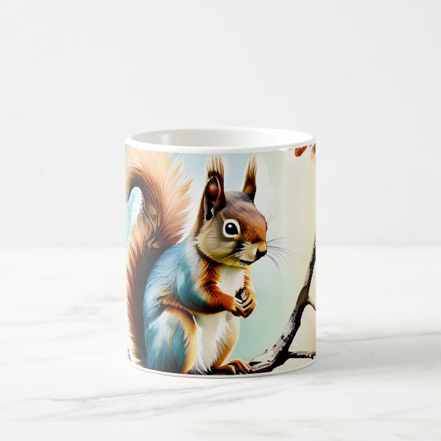 Caneca De Café Natureza de Aquarela de Esquilo (Centro)