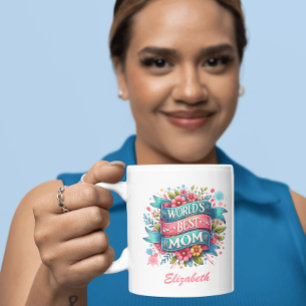 Caneca De Café Natureza do dia de as mães Amplia Floral Personali