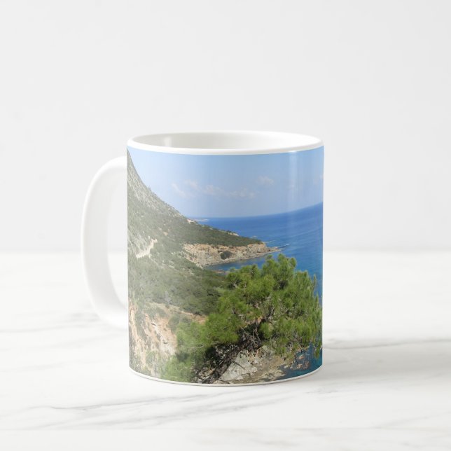 Caneca De Café Natureza Fotografia Mediterrâneo Montanha e Mar (Frente Esquerda)