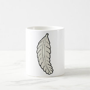 Caneca De Café Natureza Minimalista Da Pena Desenhada À Mão