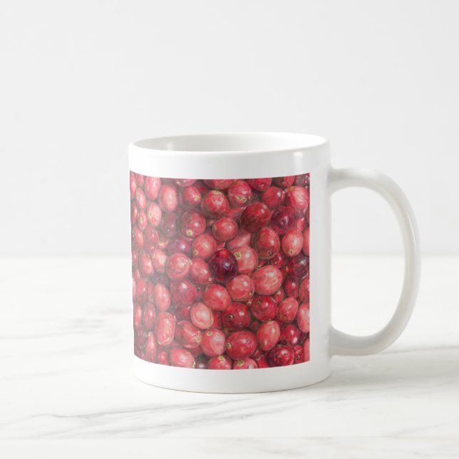 Caneca De Café Natureza-Morta de Cranberries (Direita)